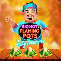 Big Hot Flaming Pots Tasty Treasures in Featured