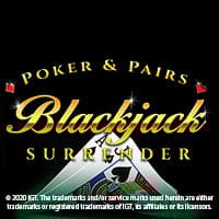 Blackjack Poker and Pairs with Surrender in table_blackjack